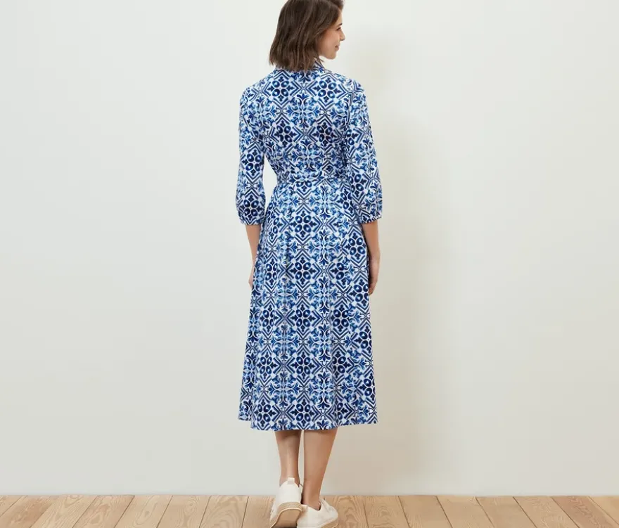Bedrucktes Midi-Kleid