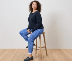 Bedruckte Sweatpants, blau