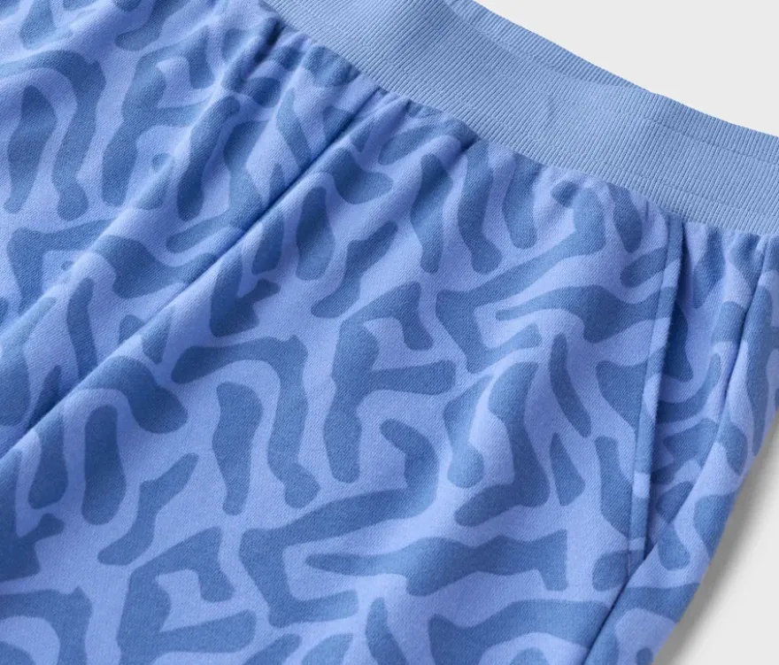 Bedruckte Sweatpants, blau