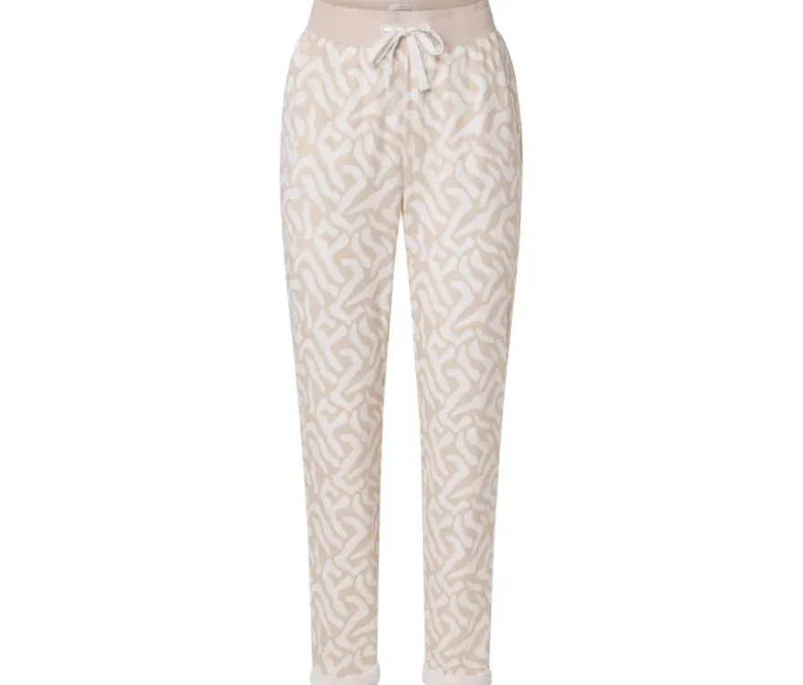 Bedruckte Sweatpants, sandfarben