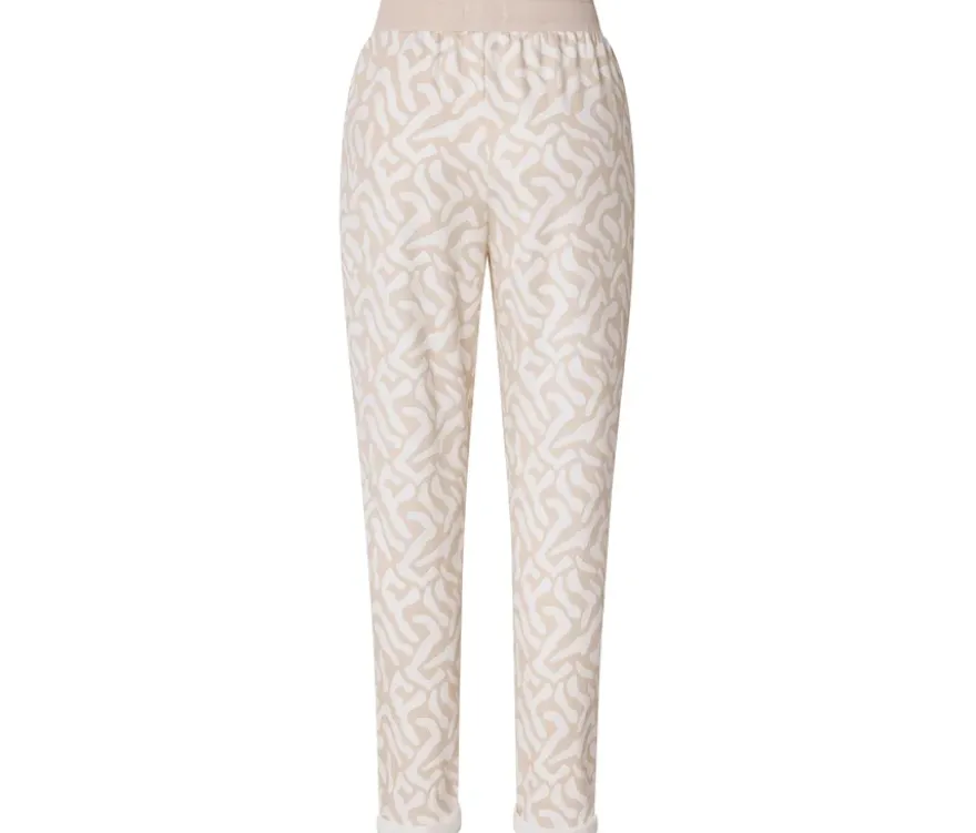 Bedruckte Sweatpants, sandfarben