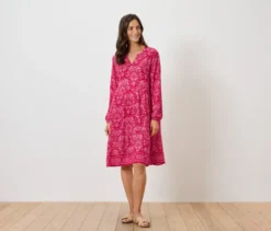 Bedrucktes Webkleid