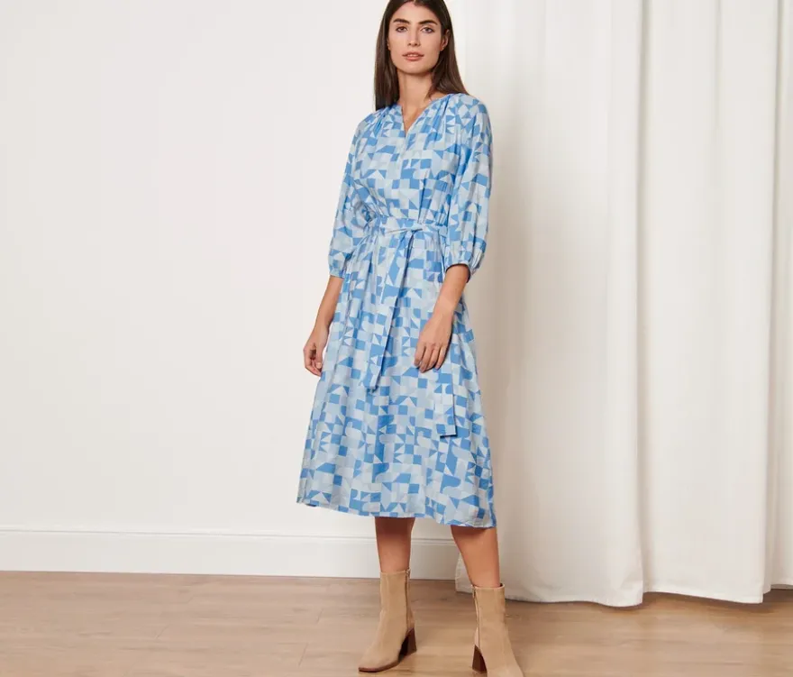 Bedrucktes Webkleid