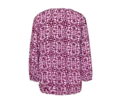 Bedruckte Tunika-Bluse, berry