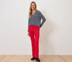 Bengalin-Hose Bootcut, rot