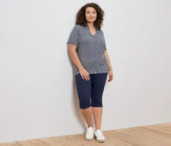 3/4-Bengalin-Hose, dunkelblau