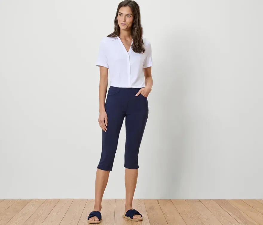 3/4-Bengalin-Hose, dunkelblau