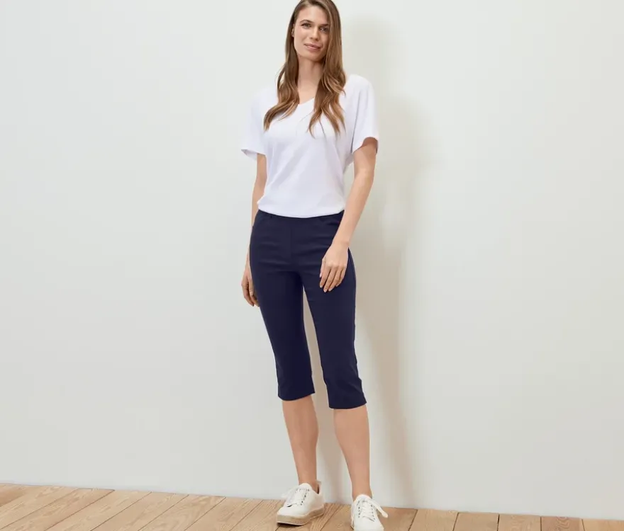 3/4-Bengalin-Hose, dunkelblau