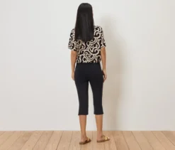 3/4-Bengalin-Hose, schwarz