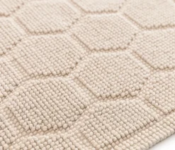 benuta Badematte »Jojo«, Raute, 50 x 80 cm, beige
