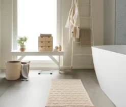 benuta Badematte »Jojo«, Raute, 50 x 80 cm, beige