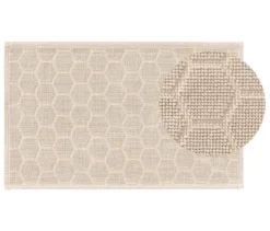 benuta Badematte »Jojo«, Raute, 50 x 80 cm, beige