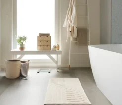 benuta Badematte »Jojo«, Welle, 50 x 80 cm, cream