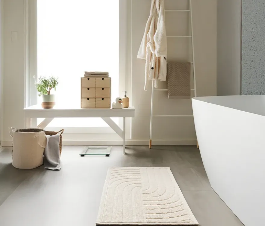 benuta Badematte »Jojo«, Welle, 50 x 80 cm, cream