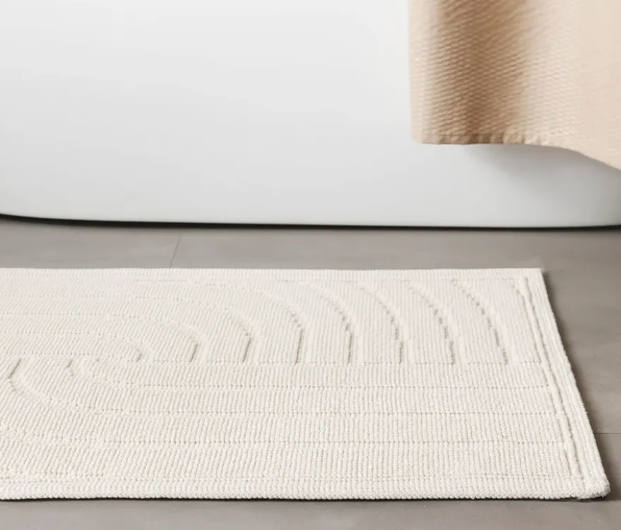 benuta Badematte »Jojo«, Welle, 50 x 80 cm, cream