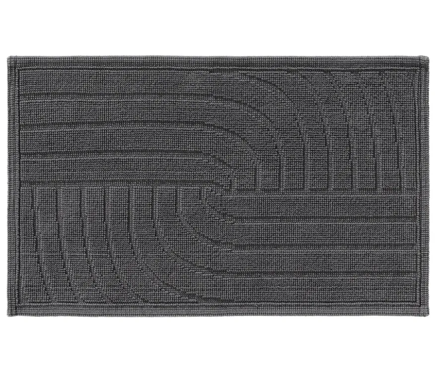 benuta Badematte »Jojo«, Welle, 50 x 80 cm, anthrazit