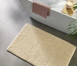 benuta Badematte »Lynn«, Ivory, ca. 50 x 80 cm
