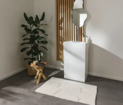 benuta Badematte »Nehir«, weiß, 50 x 80 cm