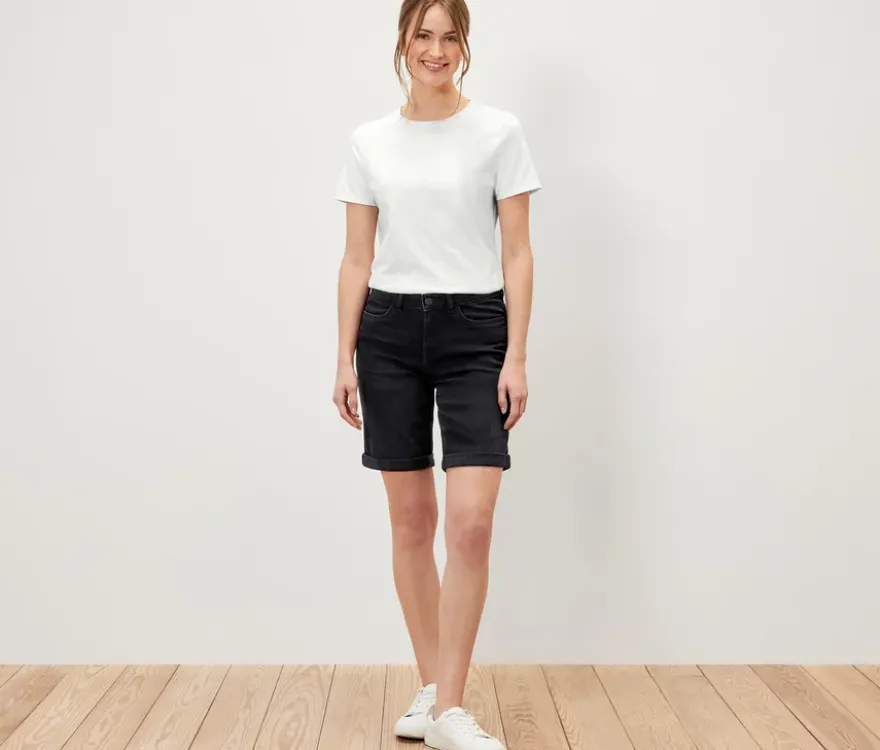 Bermuda Jeans ‒ Fit »Lea«, black denim