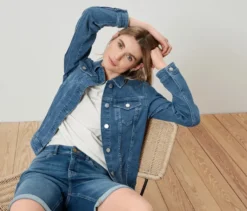 Bermuda-Jeans ‒ Fit »Lea«, mid blue denim