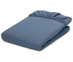 Biber-Spannbettlaken, Doppelgröße, blau
