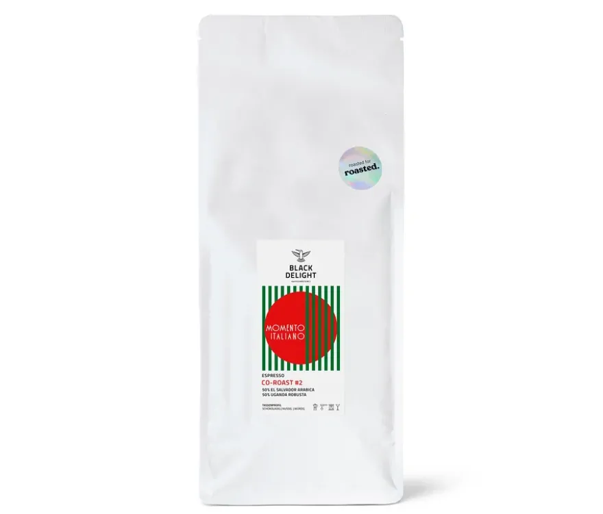 Black Delight x roasted. - Momento Italiano Co-Roast #2 Espresso - 1 kg Ganze Bohne