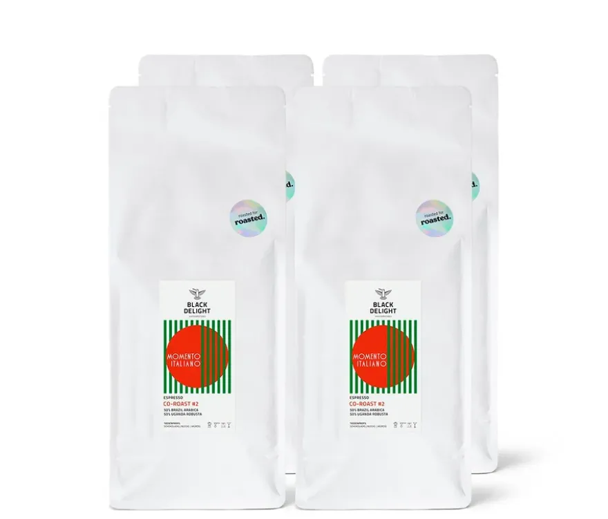Black Delight x roasted. - Momento Italiano Co-Roast #2 Espresso - 4x1 kg Ganze Bohne