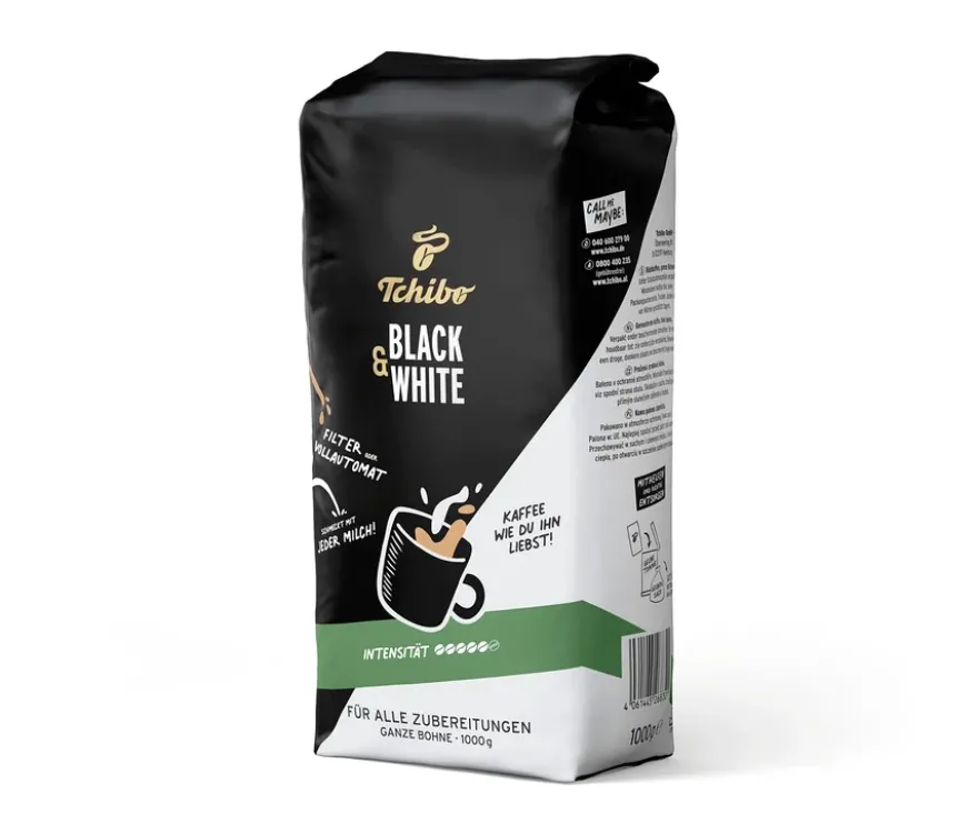 BLACK & WHITE - 6 x 1 kg Ganze Bohne
