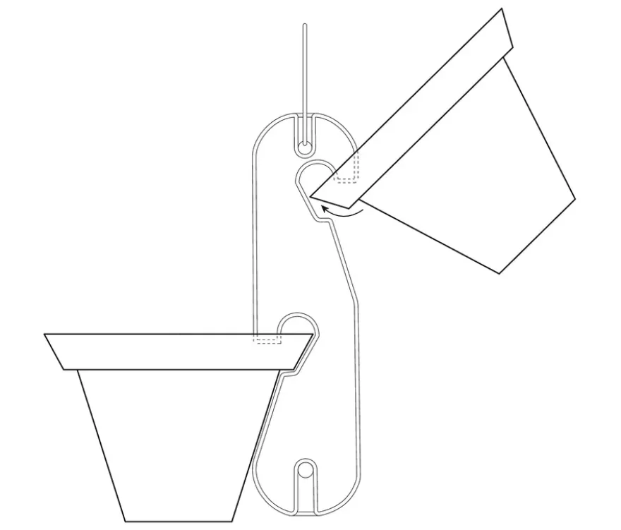 Blumenampel für Tontöpfe