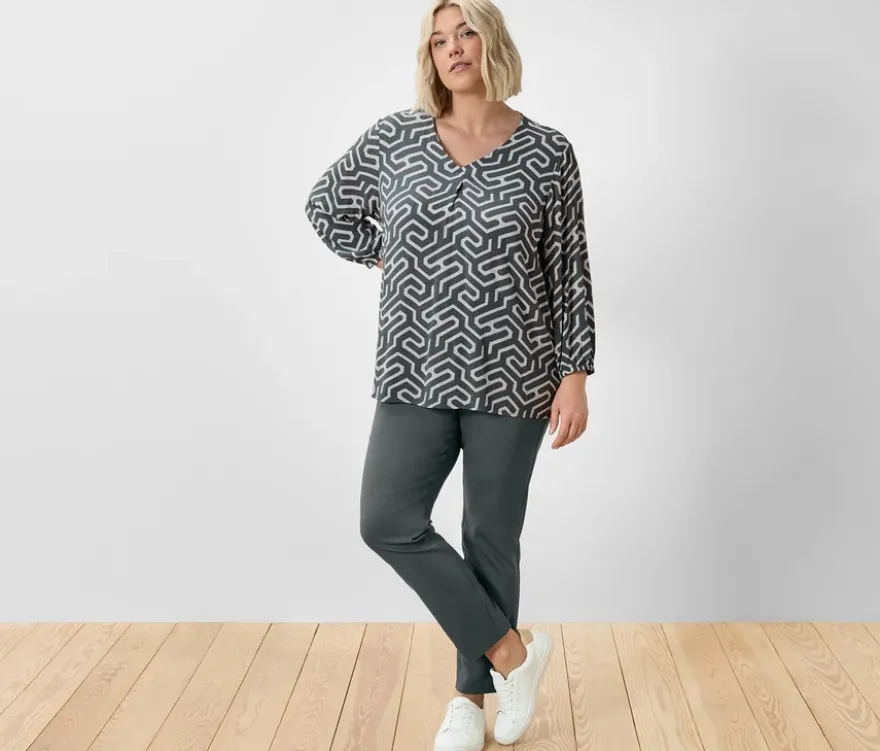 Bluse in Crinkle-Optik