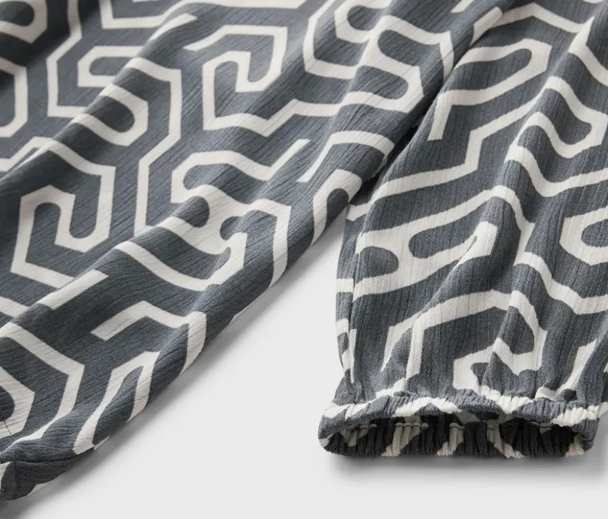 Bluse in Crinkle-Optik
