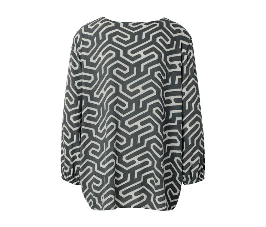 Bluse in Crinkle-Optik