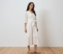 Blusenkleid mit Lochstickerei