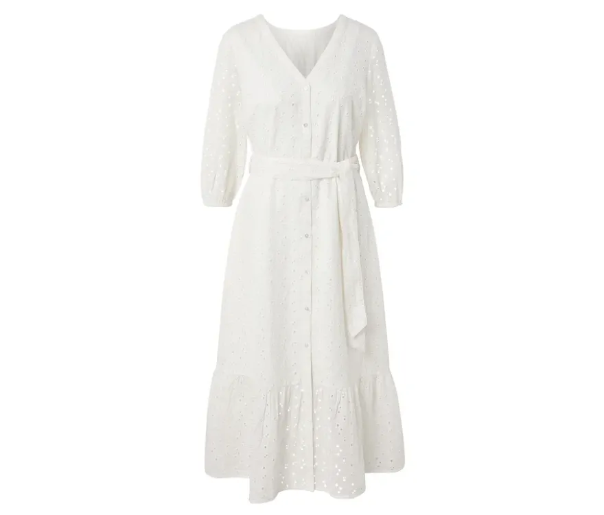 Blusenkleid mit Lochstickerei