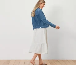 Blusenkleid mit Lochstickerei