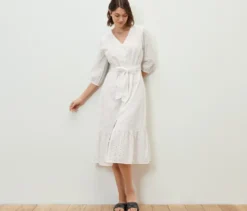 Blusenkleid mit Lochstickerei