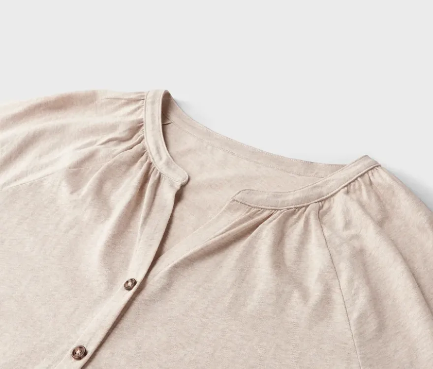 Blusenshirt aus Leinenmix