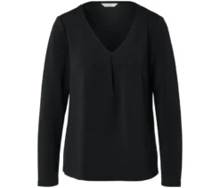 Blusenshirt aus Modal-Mix, schwarz