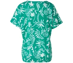 Blusenshirt, grün mit Alloverprint