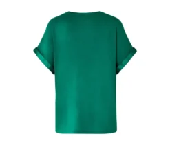 Blusenshirt im Materialmix, aqua