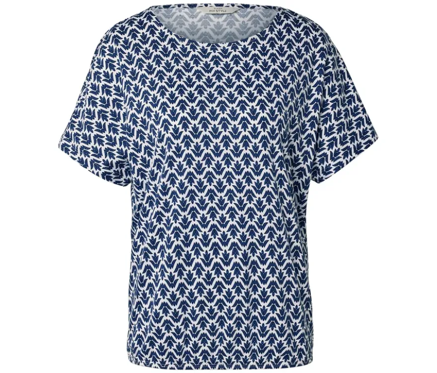 Blusenshirt, Minimal-Alloverprint