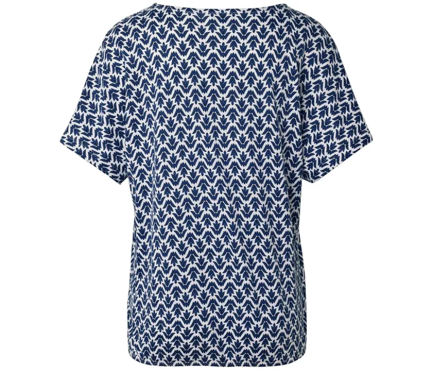 Blusenshirt, Minimal-Alloverprint