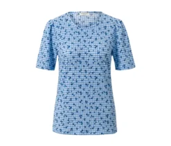 Blusenshirt mit Alloverprint, blau