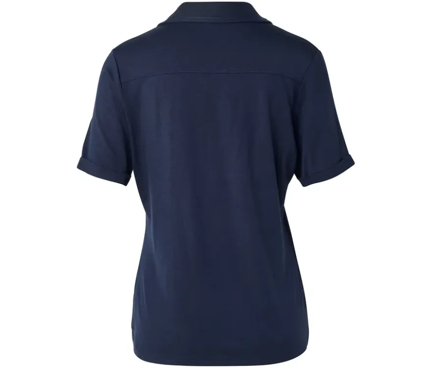 Blusenshirt mit Knopfleiste, dunkelblau