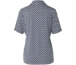 Blusenshirt mit Knopfleiste, Minimal-Alloverprint