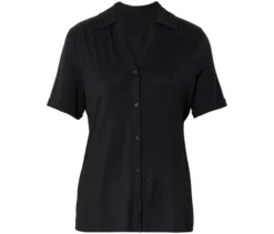 Blusenshirt mit Knopfleiste, schwarz