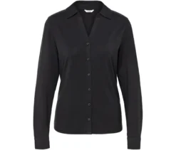 Blusenshirt mit Knopfleiste, anthrazit