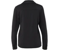 Blusenshirt mit Knopfleiste, anthrazit