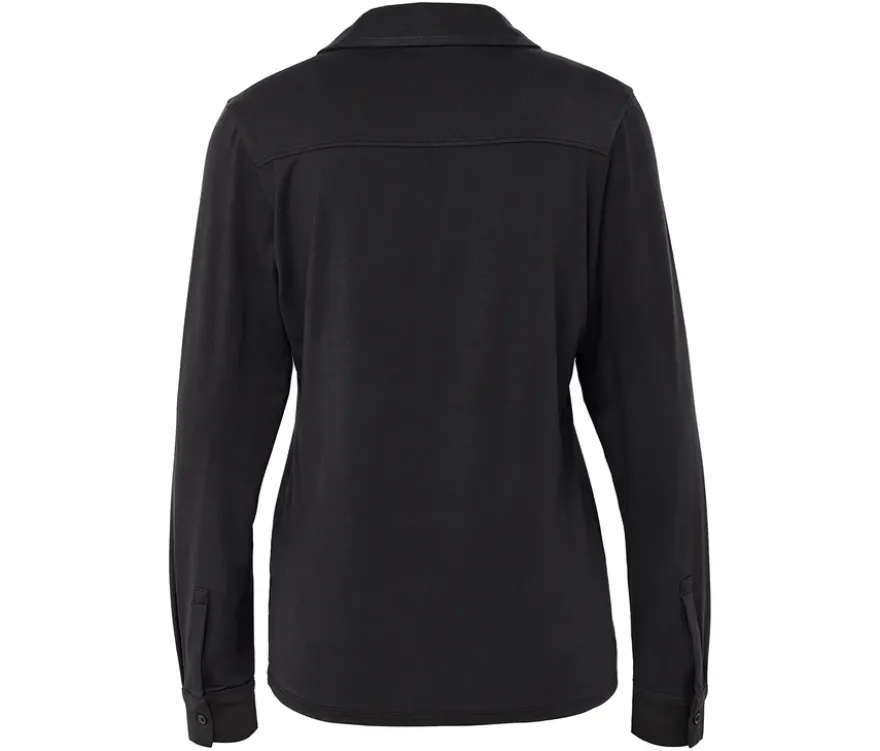 Blusenshirt mit Knopfleiste, anthrazit