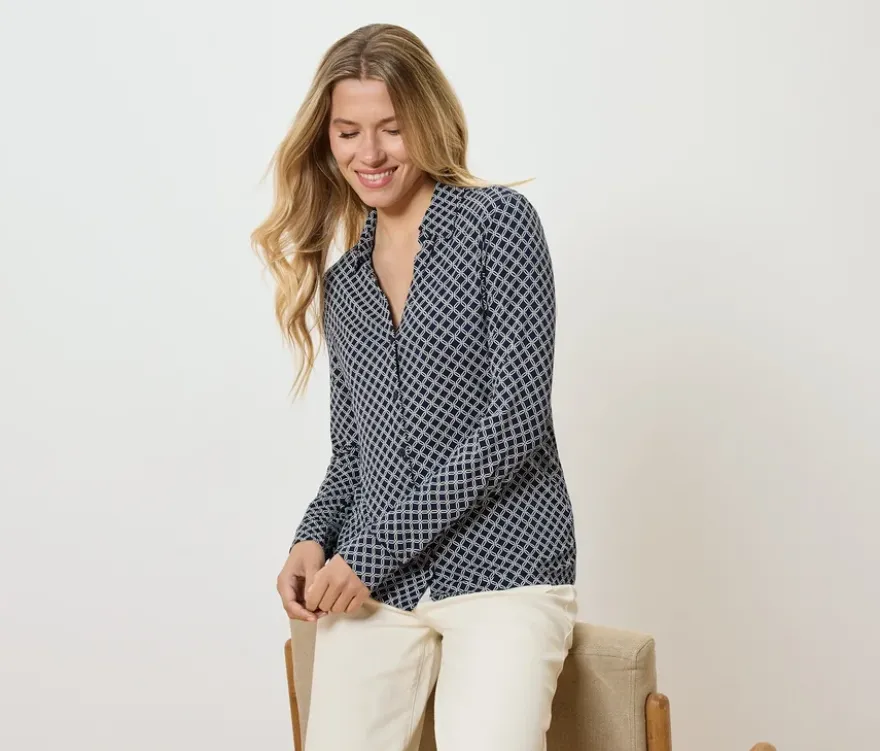 Blusenshirt mit Knopfleiste